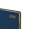 Еженедельник датированный 2026, БОЛЬШОЙ ФОРМАТ 210х297 мм, А4, BRAUBERG "Iguana", под кожу, синий, 117155 - фото 6279840
