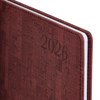 Еженедельник датированный 2026 БОЛЬШОЙ ФОРМАТ 210х297 мм, А4 BRAUBERG "Wood", под кожу, бордо, 117159 - фото 6279871