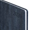 Еженедельник датированный 2026 БОЛЬШОЙ ФОРМАТ 210х297 мм, А4 BRAUBERG "Wood", под кожу, синий, 117158 - фото 6279888