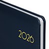 Еженедельник датированный 2026, А5, 145х215 мм, BRAUBERG "Select", балакрон, темно-синий, 117181 - фото 6279950