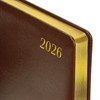 Ежедневник датированный 2026 БОЛЬШОЙ ФОРМАТ 210х297мм А4, BRAUBERG Iguana, под кожу, коричневый, 117244 - фото 6280274