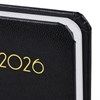 Ежедневник датированный 2026 МАЛЫЙ ФОРМАТ 100х150мм А6, BRAUBERG Select, балакрон, черный, 117260 - фото 6280294