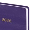 Ежедневник датированный 2026 А5 138х213 мм, BRAUBERG "Elegant", под кожу, застежка, фиолетовый, 117370 - фото 6280326