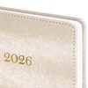 Ежедневник датированный 2026 А5 138х213 мм, BRAUBERG "Elegant", под кожу, застежка, бежевый, 117369 - фото 6280329
