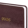 Ежедневник датированный 2026 А5 138х213 мм, BRAUBERG "Elegant", под кожу, застежка, бордовый, 117367 - фото 6280350