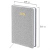 Ежедневник датированный 2026 А5 138x213мм BRAUBERG Sparkle, под кожу, блестки, серебристый, 117440 - фото 6280470