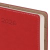 Ежедневник датированный 2025, А5, 143х218 мм, BRAUBERG "Journal", под кожу, застежка, держатель для ручки, органайзер, красный, 117380 - фото 6280570