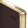 Ежедневник датированный 2026 А5 148х218мм GALANT Infinity Gold, под кожу, темно-коричневый, 117501 - фото 6280731