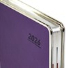 Ежедневник датированный 2026 А5 148х218мм GALANT Infinity Silver, под кожу, фиолетовый, 117498 - фото 6280741
