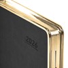 Ежедневник датированный 2026 А5 148х218мм GALANT Infinity Gold, под кожу, черный, 117500 - фото 6280743