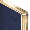Ежедневник датированный 2026 А5 148х218 мм, GALANT "Infinity Gold", под кожу, темно-синий, 117503 - фото 6280795