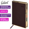 Ежедневник датированный 2026 А5 148х218мм GALANT Infinity Gold, под кожу, темно-коричневый, 117501 - фото 6280822