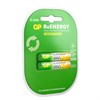 Батарейки аккумуляторные GP ReEnergy Ni-Mh мизинчиковые КОМПЛЕКТ 2 шт., ААА (HR03), 650 mAh, 65AAAHCRGY, 65AAAHCRGY-2CRC - фото 6315590