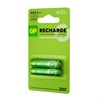 Батарейки аккумуляторные GP ReCharge Ni-Mh мизинчиковые КОМПЛЕКТ 2 шт., ААА (HR03) 400 mAh, 40AAAHCV, 40AAAHCV-2CRSB - фото 6315612