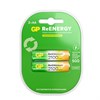 Батарейки аккумуляторные GP ReEnergy Ni-Mh пальчиковые КОМПЛЕКТ 2 шт., AA (HR6), 2000 mAh, 210AAHCRGY, 210AAHCRGY-2CRC - фото 6315633
