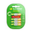 Батарейки аккумуляторные GP ReEnergy Ni-Mh КОМПЛЕКТ 4 шт. (ПРОМО 3+1), ААА (HR03), 950 mAh, 100AAAHC3/1RGY - фото 6315645