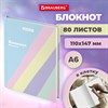 Блокнот МАЛЫЙ ФОРМАТ 110х147 мм, А6, 80 л., твёрдый, клетка, BRAUBERG кросс-серия PASTEL, 117017 - фото 6320681