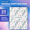 Папка-портфолио универсальная, 4 кольца, 20 файлов, 7БЦ матовая, BRAUBERG "Flowers", 117556 - фото 6320691