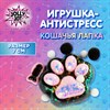 Игрушка-антистресс "КОШАЧЬЯ ЛАПКА С РЫБКОЙ", 7х6 см, черно-розовая, дисплей, JOLLY JOT (ДЖОЛЛИ ДЖОТ), 665773 - фото 6353887