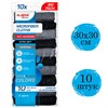 Салфетки из МИКРОФИБРЫ 30х30 см, GRAY & BLACK, big pack, КОМПЛЕКТ 10 штук, 180 г/м2, LAIMA HOME, 700610 - фото 6354010