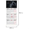 Календарь квартальный на 2026 г., 3 блока, 3 гребня, бегунок, мелованная бумага, BRAUBERG, "Символ года", 116790 - фото 6386931