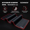 Коврик для мыши и клавиатуры большой SONNEN "CYBER OUTLAW 2.0" 780х380х3 мм, черный, 513960 - фото 6387068