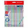 Ручки шариковые BRAUBERG X-30 COLOR MIX, КОМПЛЕКТ 12 ШТ., СИНИЕ, пишущий узел 1 мм, линия письма 0,5 мм, 144336 - фото 6392772