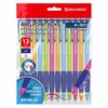 Ручки шариковые автоматические BRAUBERG A-30 COLOR MIX "WRITING 3.0", КОМПЛЕКТ 12 ШТ., СИНИЕ, узел 0,5 мм, линия 0,25 мм, 144342 - фото 6392783