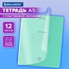 Тетрадь обложка пластик (прозрачный) 12 л., косая линия, BRAUBERG "Smart Cover", ЗЕЛЕНАЯ, 405021 - фото 6392854