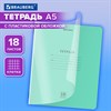 Тетрадь обложка пластик (прозрачный) 18л. клетка, BRAUBERG Smart Cover, ЗЕЛЕНАЯ, 405028 - фото 6392887