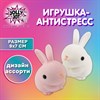 Игрушка-антистресс "ЗАЙЧИК-УШАСТИК", 9х7 см, ассорти, 2 цвета, JOLLY JOT (ДЖОЛЛИ ДЖОТ), 665801 - фото 6444393