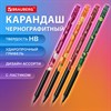 Карандаш чернографитный BRAUBERG "JUICY FRUIT", 1 шт, HB, с ластиком, корпус ассорти, 182017 - фото 6447973