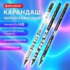 Карандаш чернографитный с принтом BRAUBERG "MANGA", 1 шт, HB,с ластиком, корпус ассорти, 182024 - фото 6448012