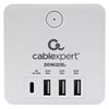 Сетевой фильтр CABLEXPERT Cube, 4 розетки, 16А, 1xType-C PD, 3хUSB, белый, CUBE-4-СU3-W - фото 6451870