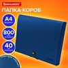 Папка-короб на резинках СИНЯЯ, А4, BRAUBERG, 40 мм, 0,8 мм, 273081 - фото 6466441
