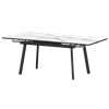 Стол раздвижной Гранд Обеденные столы в пластике Гранд 1400+300+300 (Н-3799) Мрамор Белый/Черный муар - фото 6487552