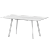 Стол раздвижной Альфа Обеденные столы в пластике Альфа 1200+300 (Н-3780) Фрост/Белый муар - фото 6487823