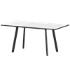 Стол раздвижной Альфа Обеденные столы в пластике Альфа 1200+300 (Н-3780) Супер Белый/Черный муар - фото 6487824