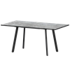 Стол раздвижной Альфа Обеденные столы в пластике Альфа 1100+300 (Н-3781) Фаерстоун/Черный муар - фото 6487827