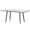 Стол раздвижной Бетта Обеденные столы в пластике Бетта 1100+300 R20 (Н-3813) Мрамор Белый/Черный муар - фото 6487875