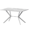 Стол нераздвижной Сириус Обеденные столы в пластике Сириус 1200 (Н-3825) Лавант/Белый муар - фото 6487885
