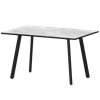 Стол нераздвижной Альфа Обеденные столы в пластике Альфа 1200 R20 Лавант/Черный муар - фото 6487889