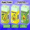 Ластик FUNSTER (ФАНСТЕР) "AVOCADO", 50х21х16 мм, прямоугольный, картонный держатель, экологичный ПВХ, ассорти, 272723 - фото 6517059