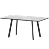 Стол раздвижной Альфа Обеденные столы в пластике Альфа 1200+300 R20 Лавант/Черный муар - фото 6533573