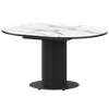 Стол раздвижной Амур Обеденные столы в пластике Амур 1000+300 (Н-3783) Мрамор Белый/Черный муар - фото 6533575