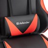 Кресло компьютерное DEFENDER "Tornado", 2 подушки, подставка для ног, экокожа, черное/красное, ш/к 26722, 64057 - фото 6544886
