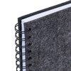 Ежедневник недатированный А5 135х210мм BRAUBERG "Felt" на гребне, войлок, кнопка 160л, черный, 117132 - фото 6585637