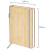 Ежедневник недатированный А5 145х213мм BRAUBERG "Bamboo", резинка, держатель, 160л, коричневый, 117137 - фото 6585668