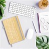 Ежедневник недатированный А5 145х213мм BRAUBERG "Bamboo", резинка, держатель, 160л, коричневый, 117137 - фото 6585732