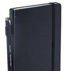 Блокнот А5 135x212мм BRAUBERG "Soft touch" под кожу, резинка, держатель, 80л клетка, черный, 117145 - фото 6585743